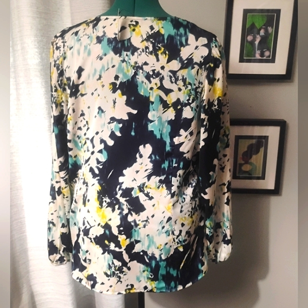 Banana Republic Pullover Long-sleeved Floral Blouse Sz XL NWT - Picture 5 of 10